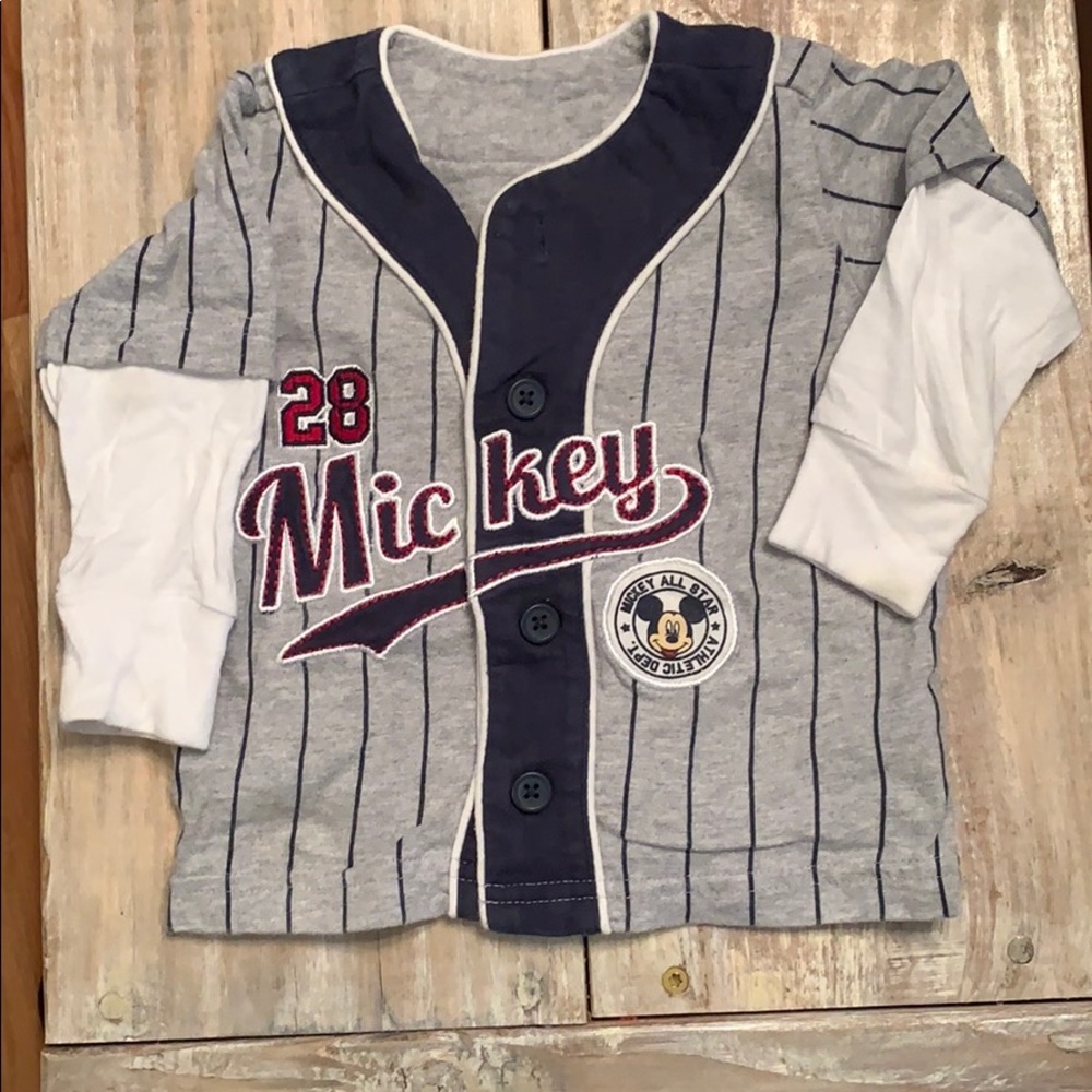 Disney Mickey Baseball Shirt 6mo
